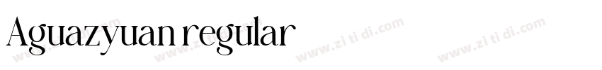 Aguazyuan regular字体转换
